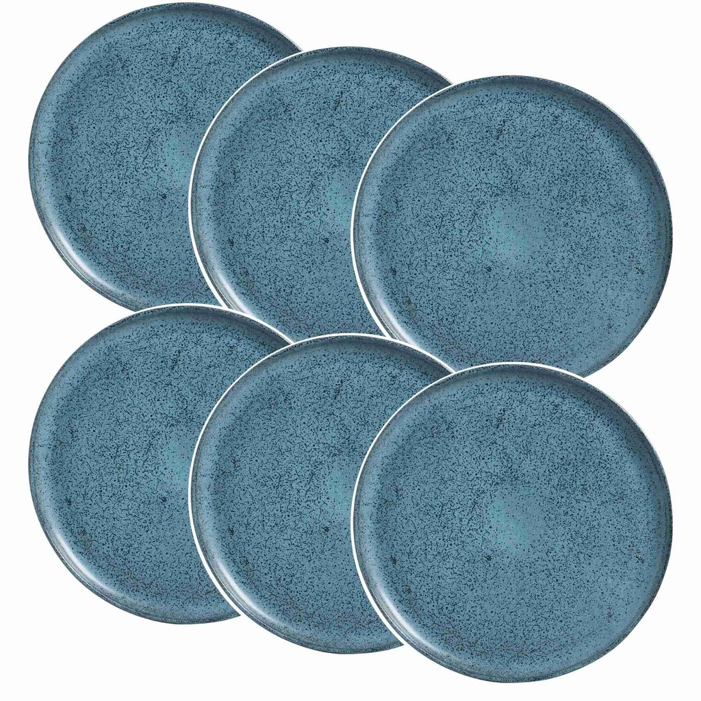 Conjunto de 6 Pratos Raso Stoneware Bio Night Sky 29cm - Porto Brasil