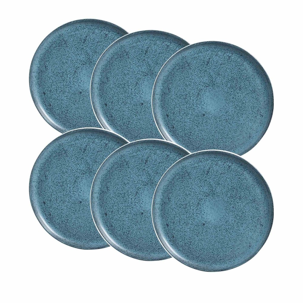 Conjunto de 6 Pratos Sobremesa Stoneware Bio Night Sky 21cm - Porto Brasil