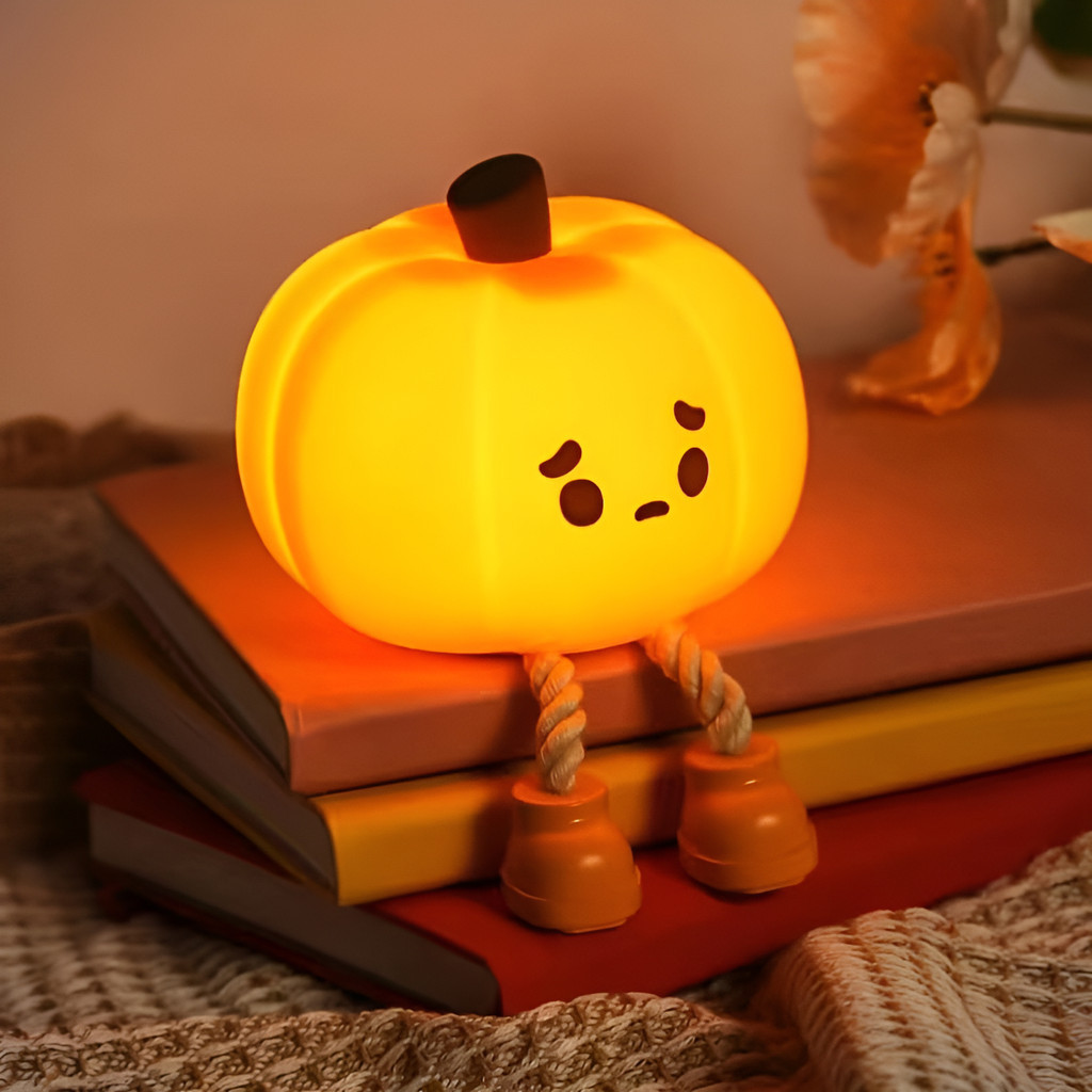 Dylviw Pumpkin Night Light, Cute Led Lamp, Silicone