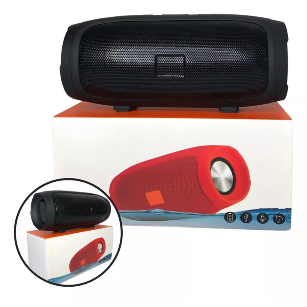 Caixa de Som Bluetooth Radio FM USB Charge Mini 3+