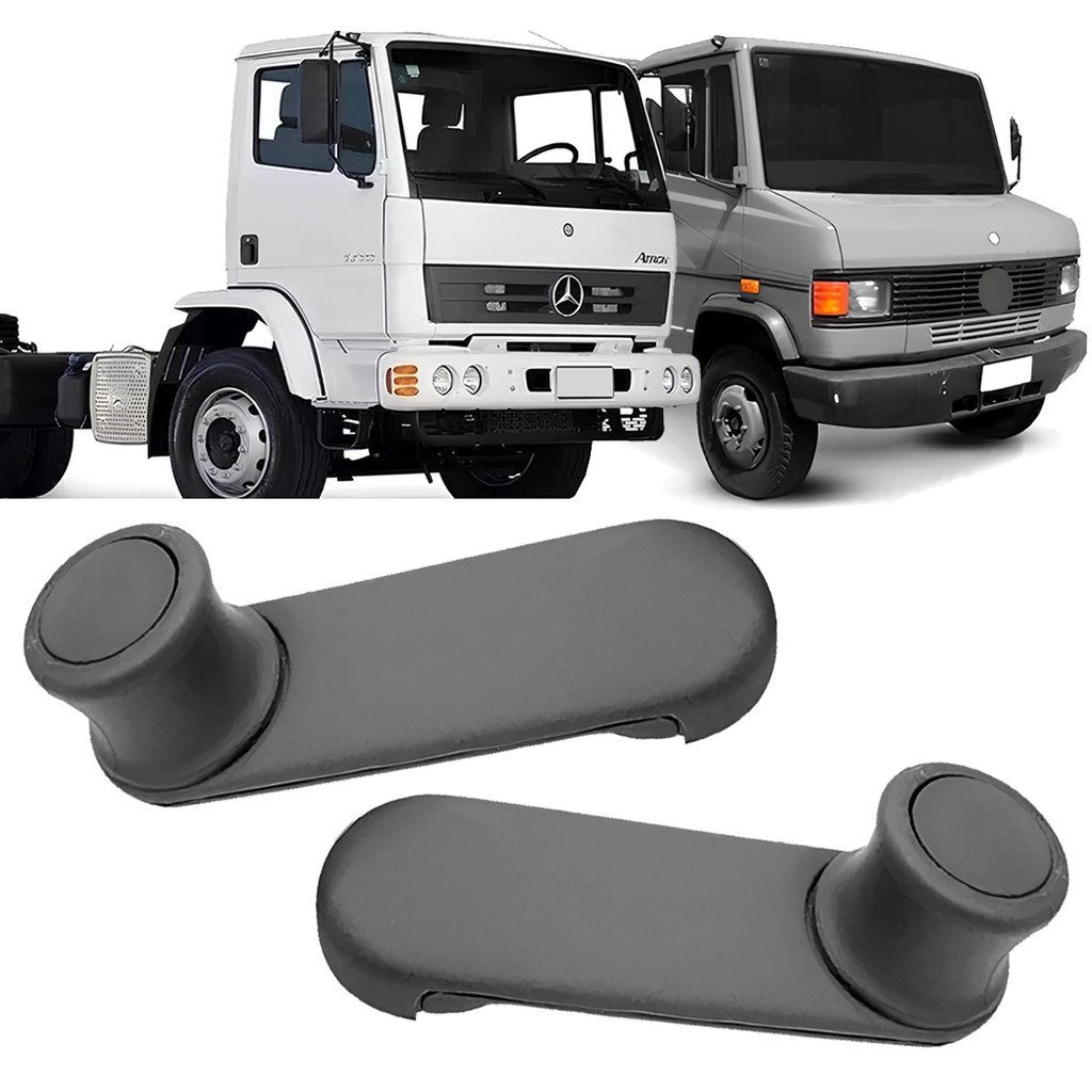Par Manivela Vidro Mb 709 89 a 2012 Atron 2011 a 2020 LN 89 a 2012 FPN Cara Chata 91 a 2020 Cinza