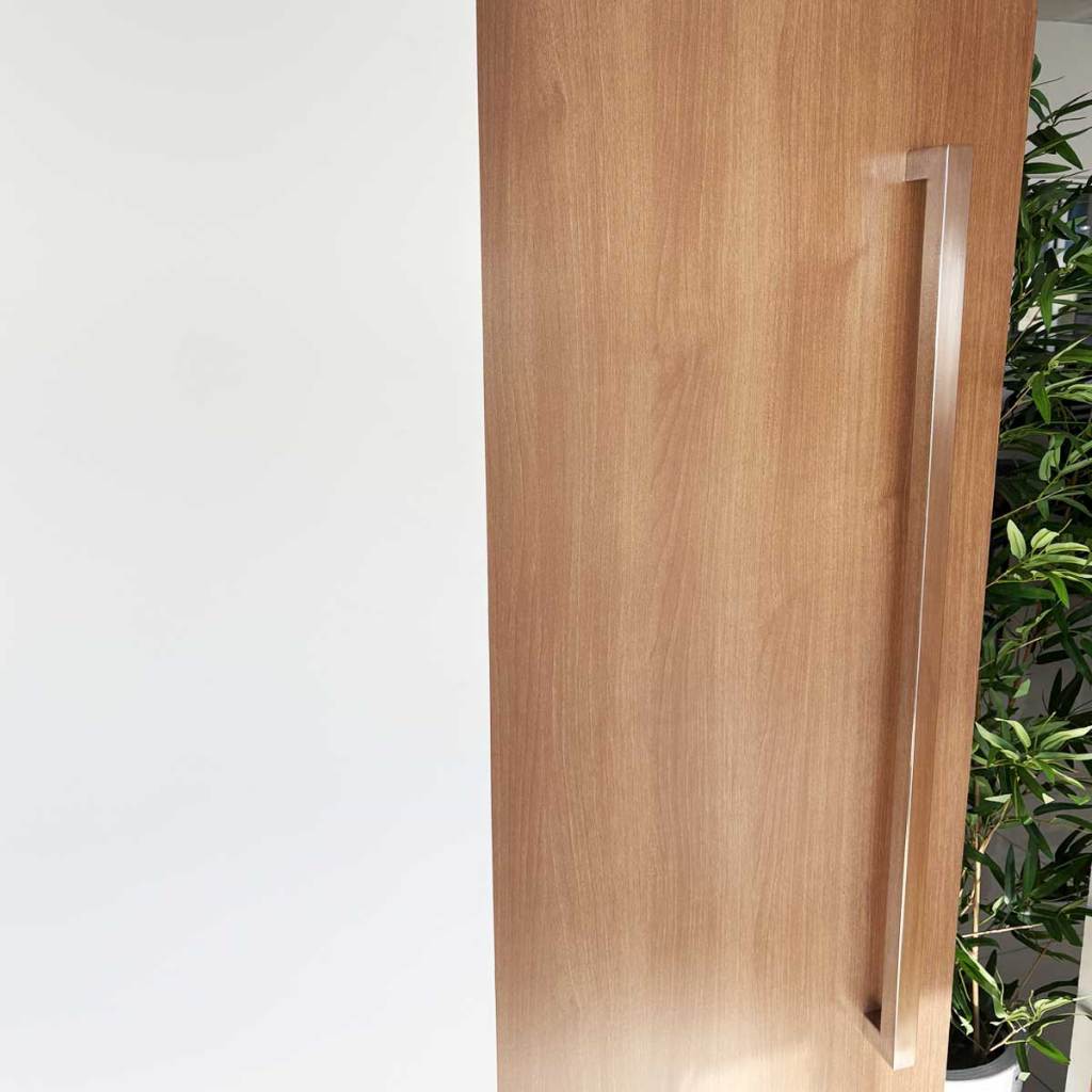 Puxador Porta Duplo Em Inox 80cm Modelo Beauty