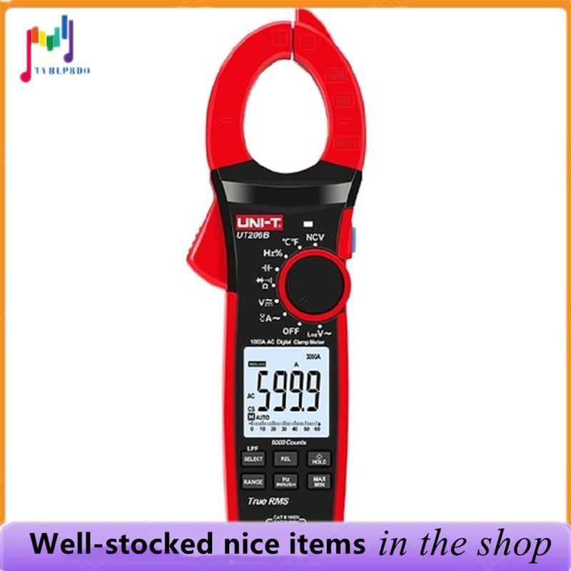 - T UT206UT207B UT208B True RMS Digital Clamp Meter AC DC Corrente 1000A 1000V Alicate Amperímetro LPF 6000 Contagem Bra