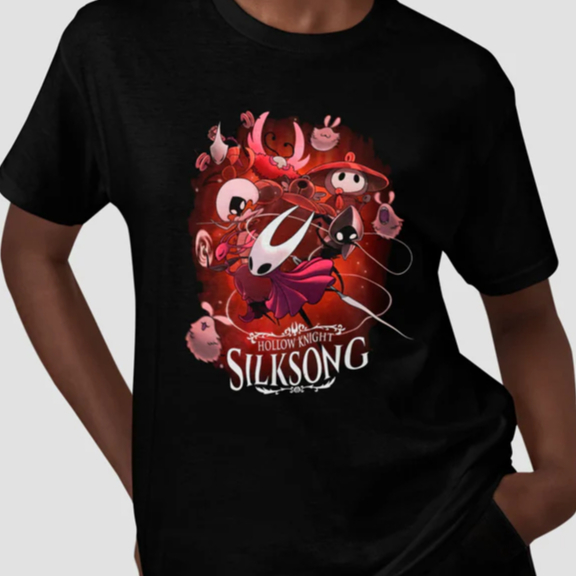 Camisa Premium Unissex Hollow Knight Personagens Capa Camiseta 100% Algodão