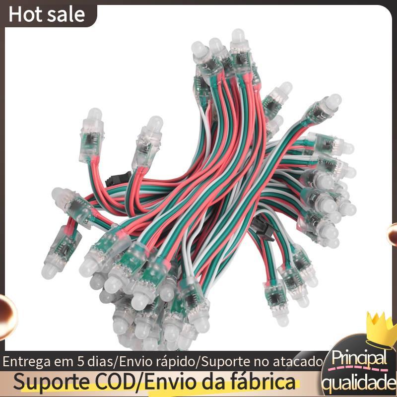 50 Peças 4M/6.5 Metros DC5V WS2811 Módulo De Luz Led Pixel Colorido 12mm 15cm Fios IP68 À Prova Dip68 Água RGB Digital C