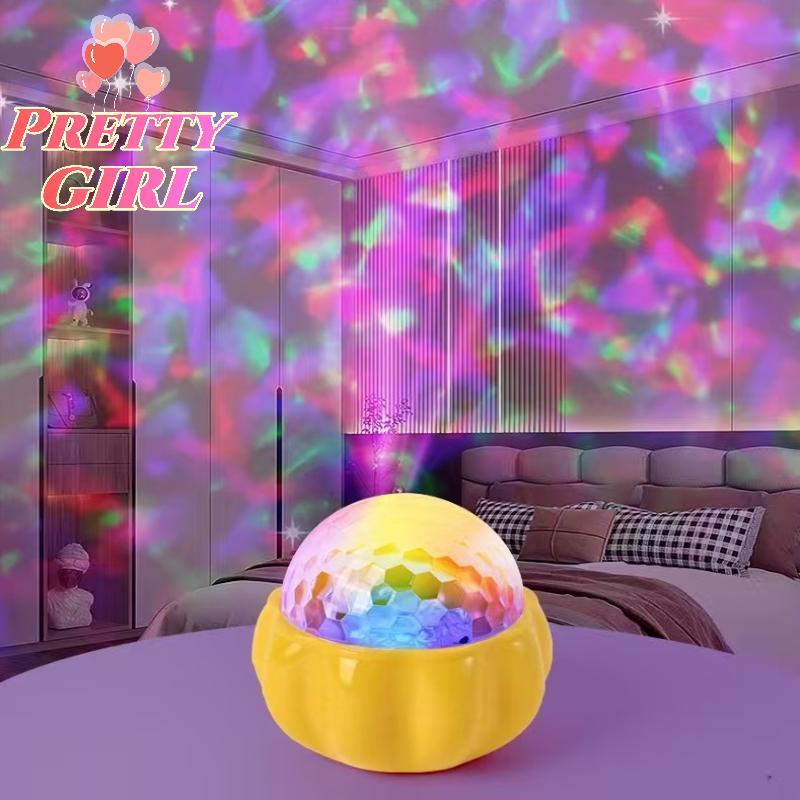 [Pretty ggirl] Projetor De Céu Estrelado Luz Noturna USB LED DC5V RGB Controle Remoto Giratório Para Decoração De Presen