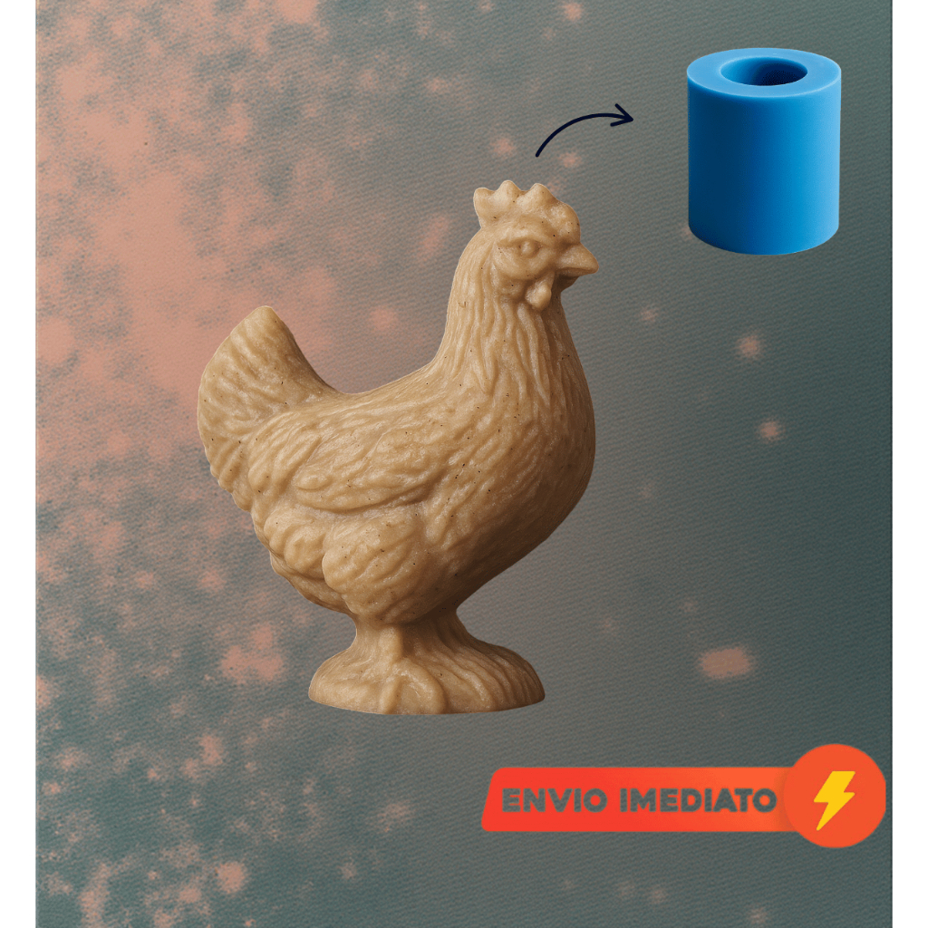 Molde de Silicone Formato de Galinha Frango - Fabricar Vela, Sabonete Artesanal, Gesso, Resina