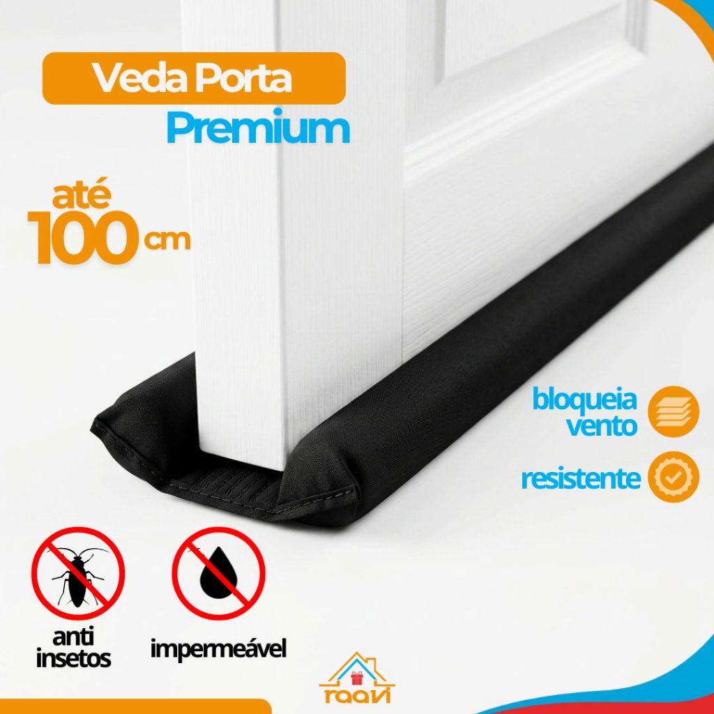 Veda Porta Premium Microfibra 80cm 90cm 100cm  Protetor Anti Insetos e Sujeira
