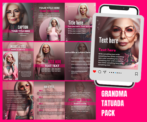 Editable GRANDMA Tattooed Pack in Canva
