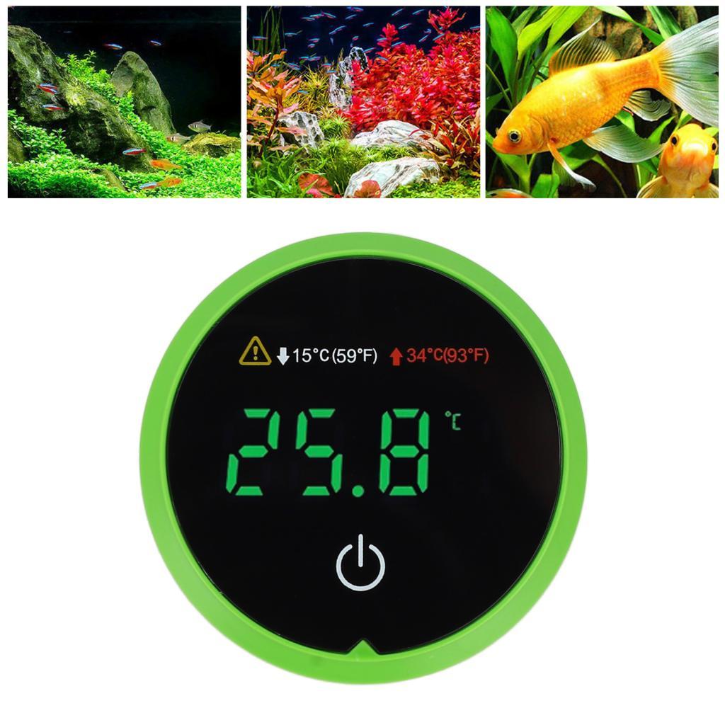 Medidor De Temperatura Digital Para Tanque De Peixes Com Display LED ° C F Aquário Adesivo Sem Fio Switch Touch