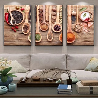 Condimentos na Cozinha Wall Arte, Impressões em Tela, Still Life, Modular para Cozinha preço baixo
