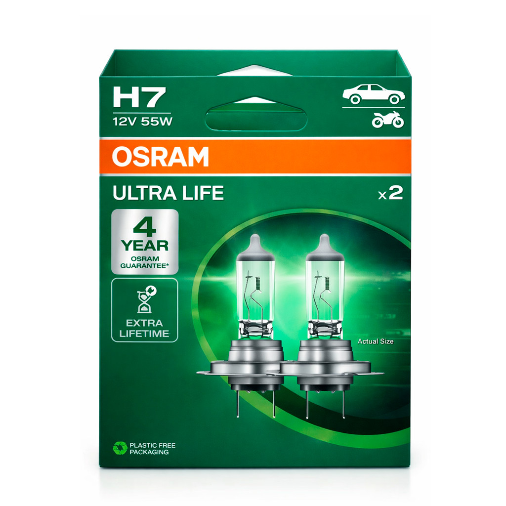 Lâmpada Farol Baixo Suzuki Vitara 2017 Até 2021 h7 Osram ultra life 12V Alta Durabilidade - Par