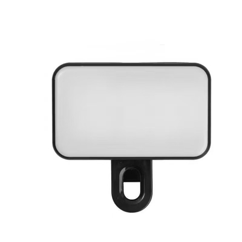 Mini Ring Light LED 3 Modos de Luz Recarregável USB Clip para Celular Selfie Maquiagem Live Stream
