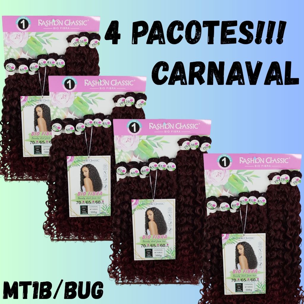 4 CABELOS PARA ENTRELACE FASHION CLASSIC CARNAVAL 300G MT1B/BUG