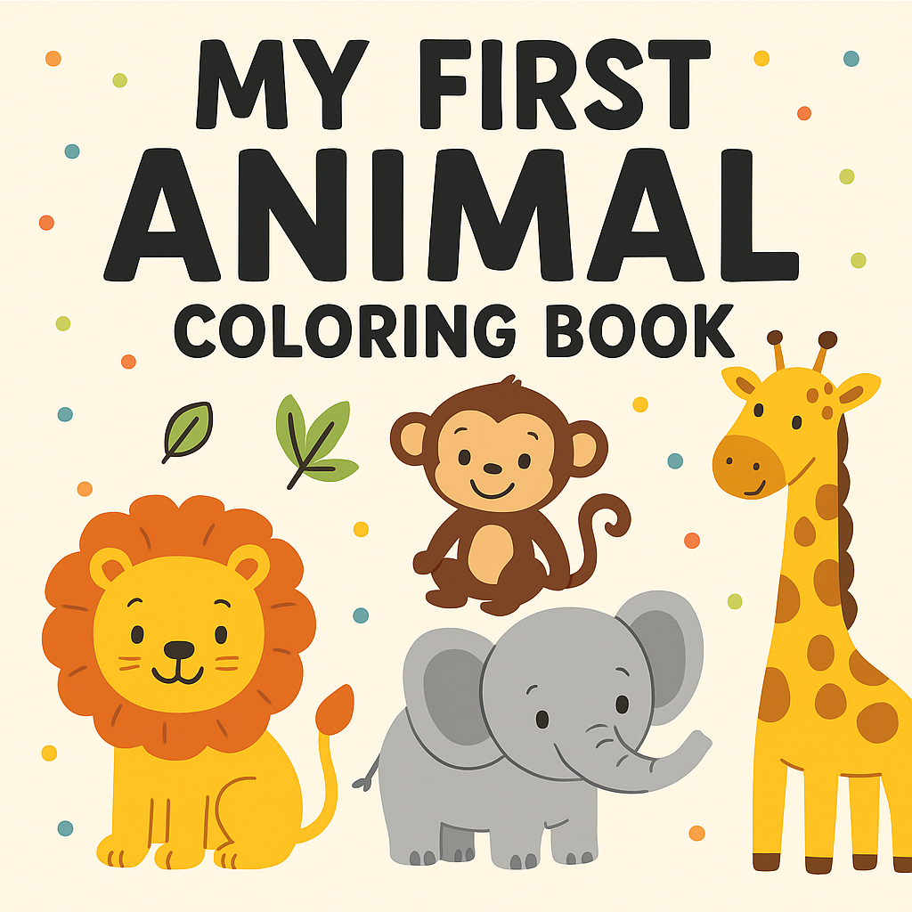 My first animal coloring book