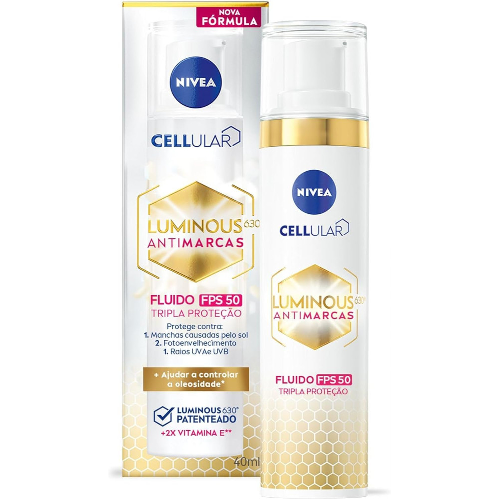 Fluido Facial Antimarcas Cellular Luminous 630 Fps50 40ml  NIVEA - Todo tipo de pele