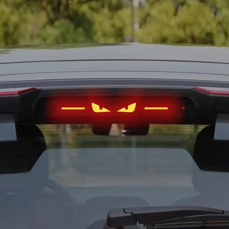 Awgwgs Luminous Devil Eye Traseiro Luz De Freio Alto Adesivo Decorativo Para Carro