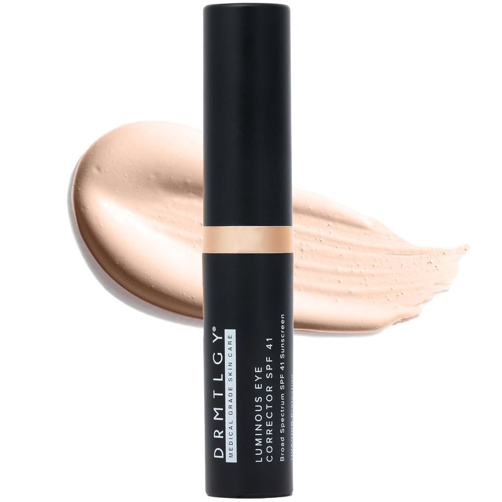 DRMTLGY Luminous Eye Corrector SPF 41 – Fair – Corretor de Cor para a Área dos Olhos para Olheiras – Creme Hidratante An
