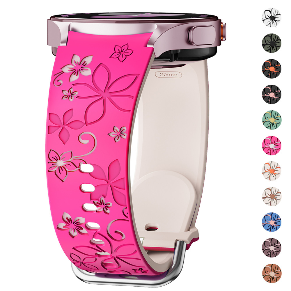 Pulseira Gravada Para Galaxy Watch 7 6 5 4 44/40mm , De Silicone Sem Lacunas Samsung FE/6 4 Clássico/5 Pro 45