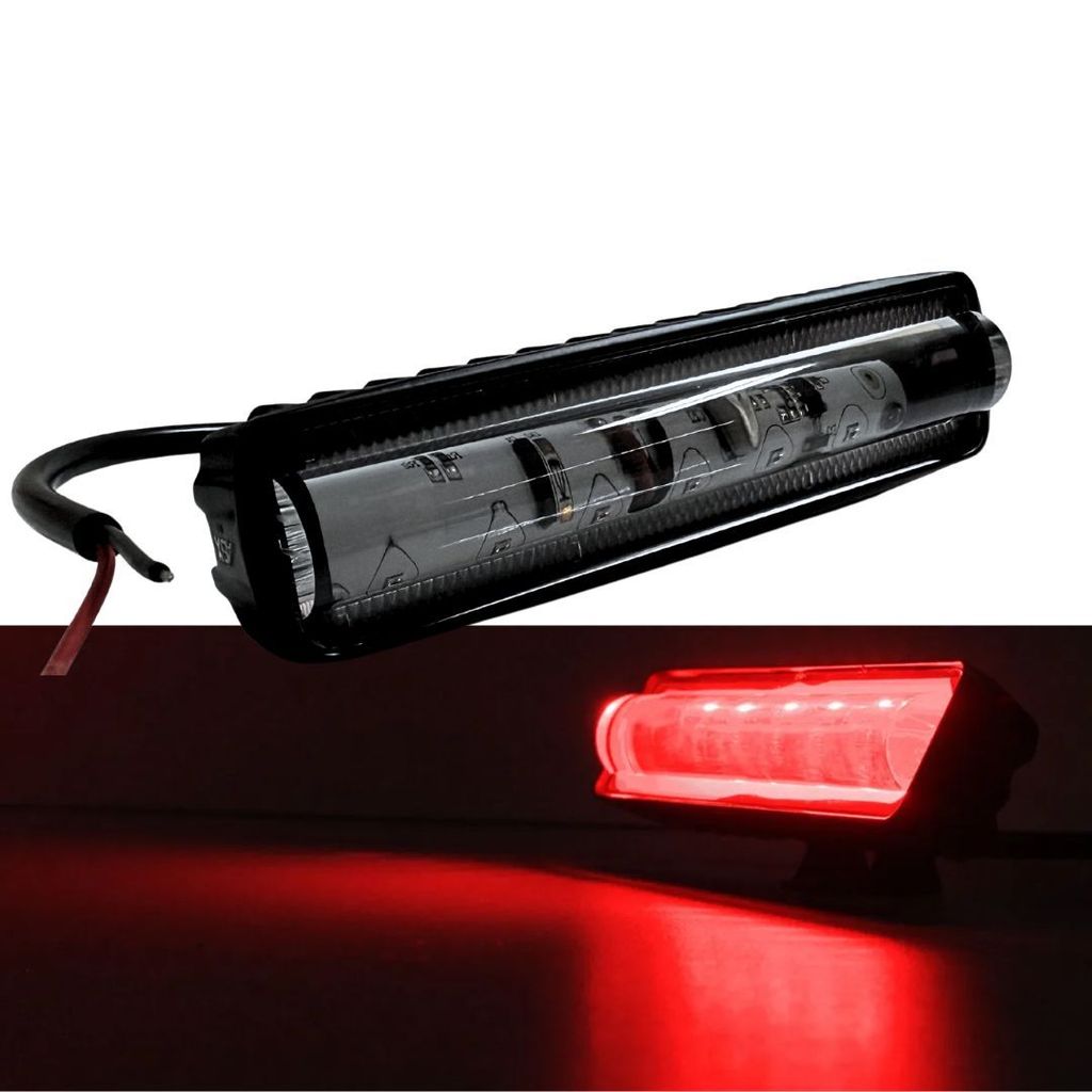 FAROL LINEAR RED ZONE LINE LUZ SEGURANÇA VERMELHA BIVOLT EMPILHADEIRA MAQUINAS MINI BARRA LED 20W