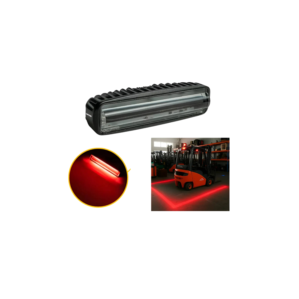 Farol Linear Red Zone Led Luz Vermelha Laser Empilhadeira