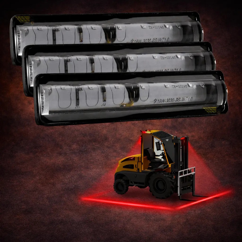 Luz De Segurança Red Zone Kit 3 Faróis Led Empilhadeira