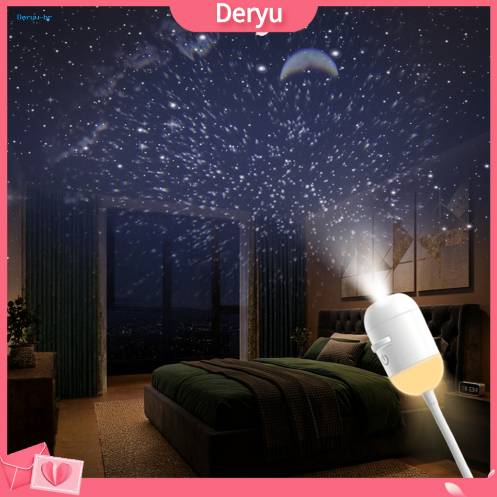 Dreamy Night Light 2-in-1 Star Projector with Usb Mini Led Starry Sky Ceiling Wall Lamp 360° Rotating Galaxy for Bedroo