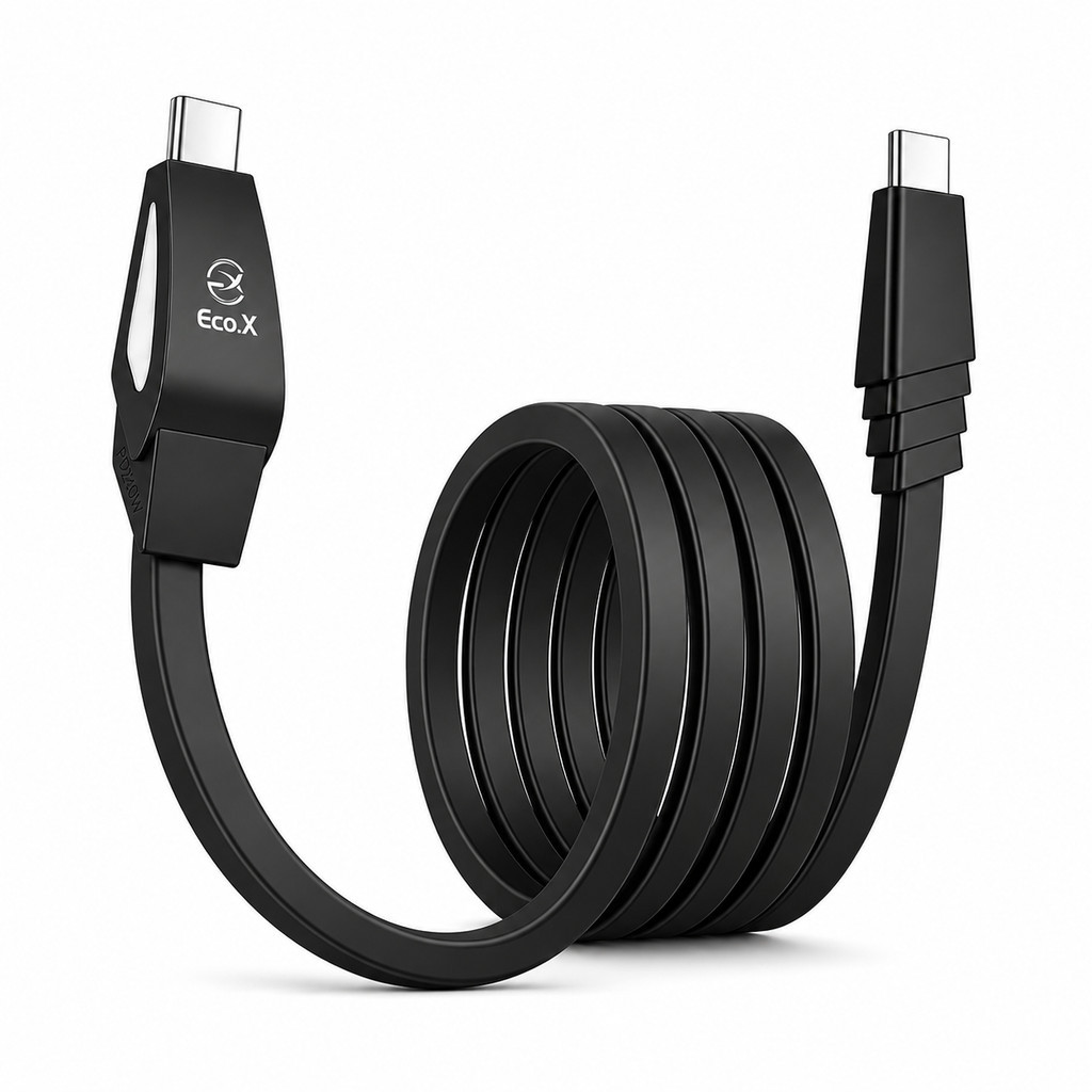 Cabo Type-C para Type-C 240W PD 1,2m Carregamento Rápido com E-Marker e Indicador LED