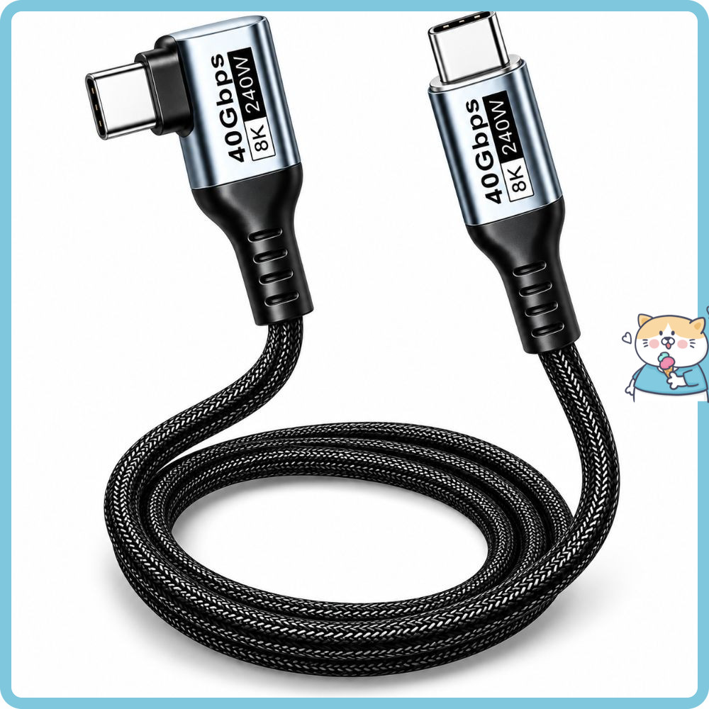Cabo USB4 , De Dados PD3.1 240W USB-C , Chip E-Marker De 40 Gbps 8K @ 60Hz Estação De Acoplamento De Carregamento Tipo