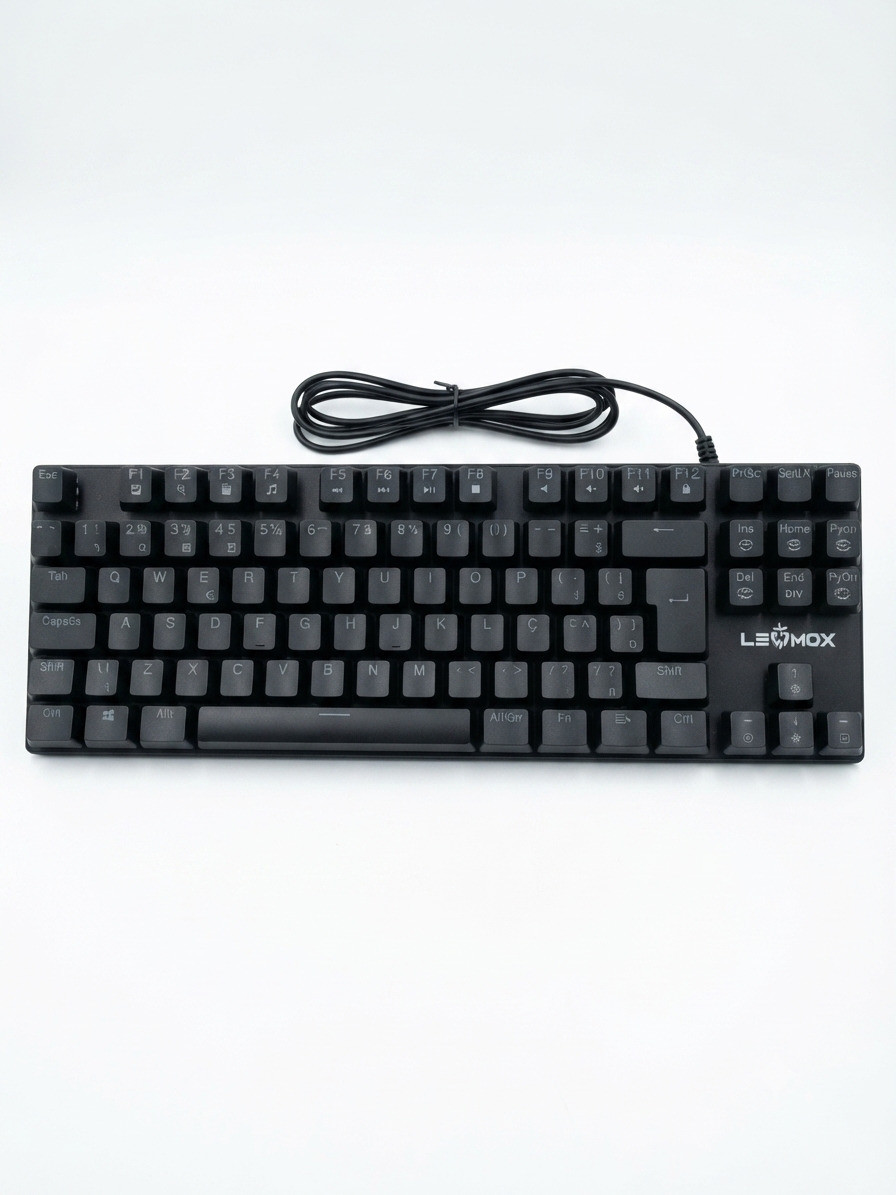 Teclado Mecânico Gamer USB LED RGB Switch Red Preto