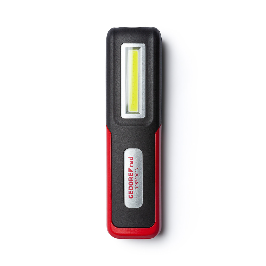 Lanterna Led Com Ímã Mecânico Recarregável USB Gedore Red