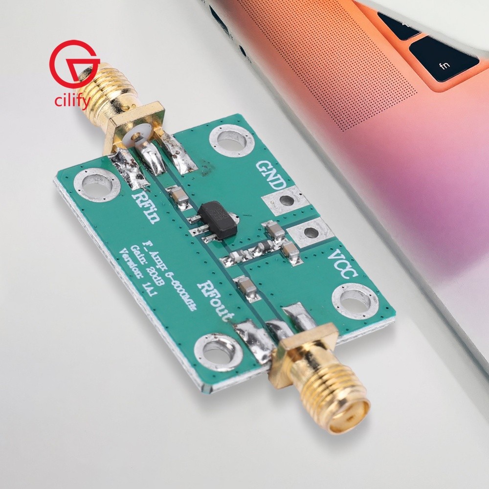 Módulo Amplificador De Radiofrequência HMC580 Ganho 20dB 1-1000MHz Vpp = 5V
