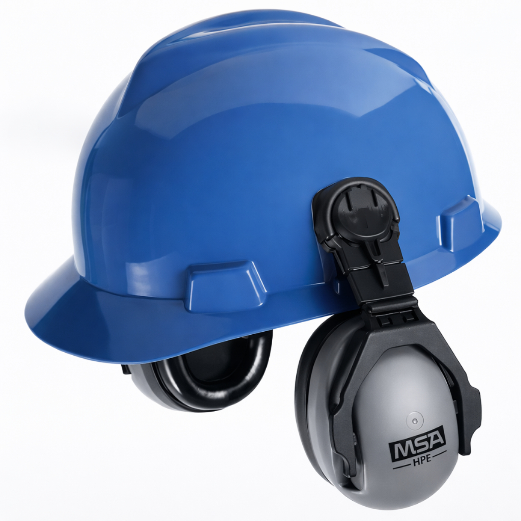 Abafador De Ruídos Tipo Concha Msa Hpe 216752 20db Acoplável Cinza Proteção Epi Segurança Ca 27972