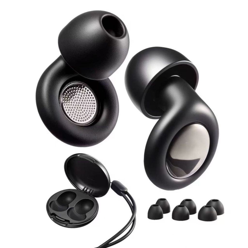 Protetor De Ouvido Tampão de Silicone Fone Cancelamento De Ruído 20dB Reutilizável E Ergonômico Para Dormir E Trabalhar