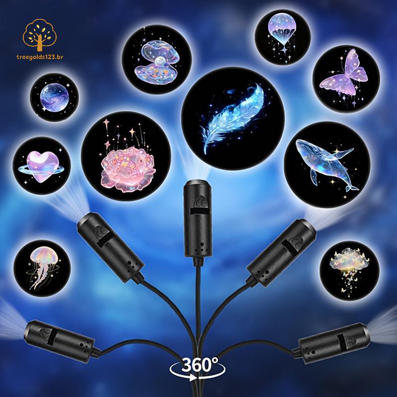 TREEG LED Dream Projection Night Light Com 10 Padrões , Alimentado Por USB