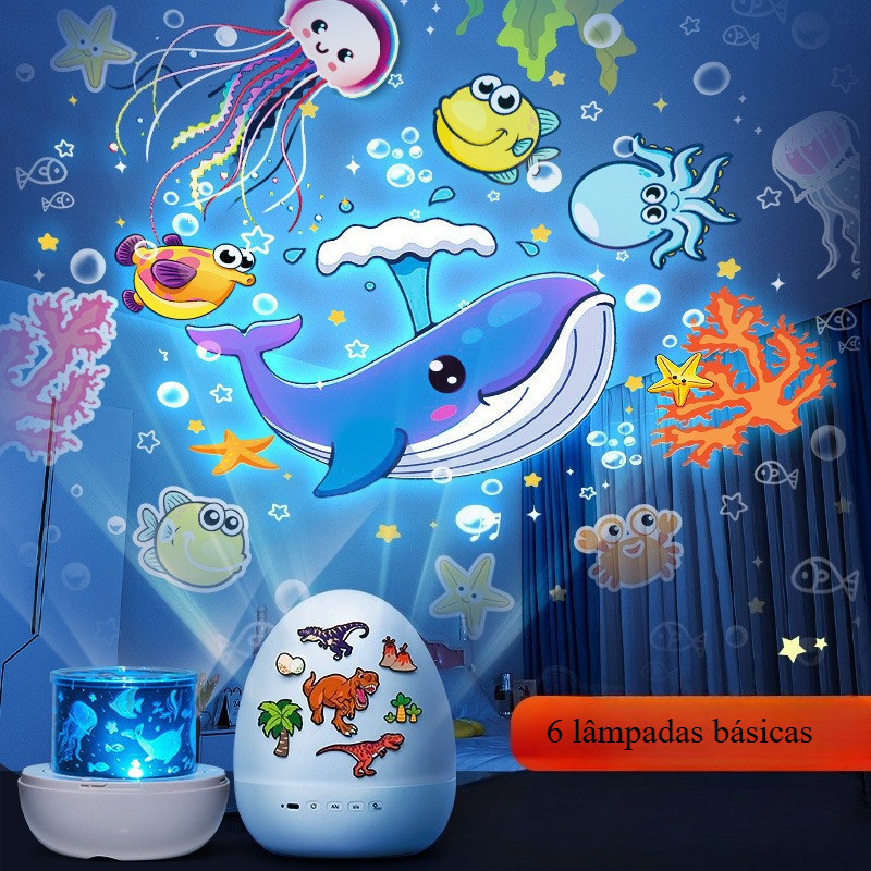 LED RGB Animal Projector Lamp with 360 Degree Rotation °           Decorative Night Light for Children's Bedroom 2841 SE