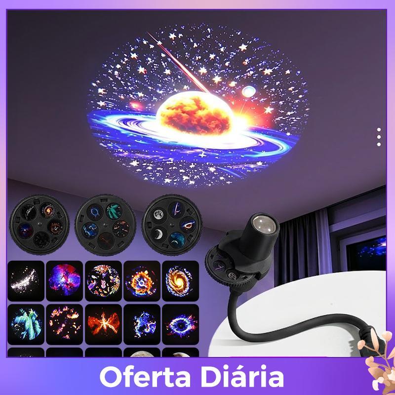 Projetor Esteque no Galaxy Multi Planet Patterns Lâmpada Ne Star Flexível Alimentada Por USB Para Auxílio Ao Sono Quarto