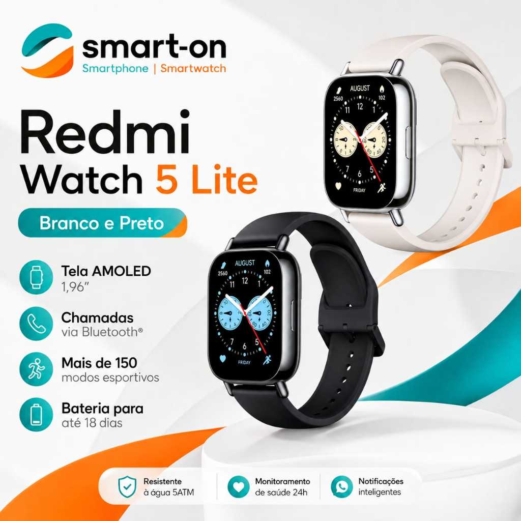 Smartwatch Xiaomi Redmi Watch 5 Lite Original AMOLED 1,96