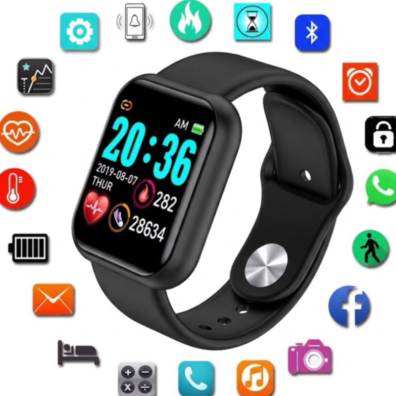 Relógio Digital Smart Watch Inteligente Esportivo Bluetooth Compatível IPhone Android Pressão