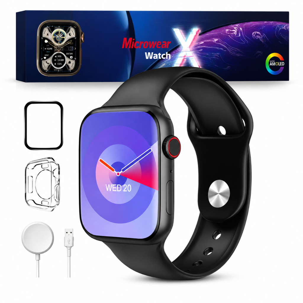 Smartwatch Microwear Watch X AMOLED 1,95 GPS Chamada Bluetooth Android iPhone + Fone Grátis