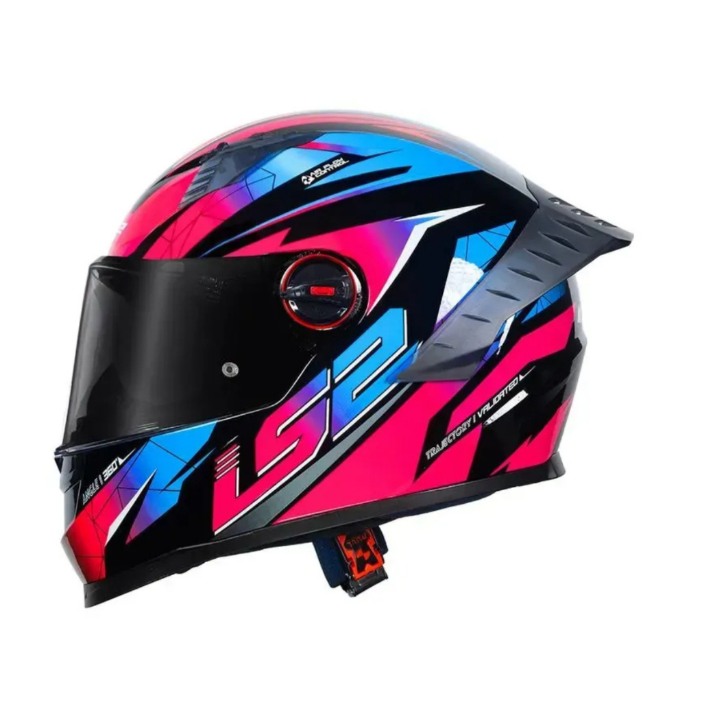 Capacete LS2 FF358 Classic Pro Airline Preto Rosa Azul 58