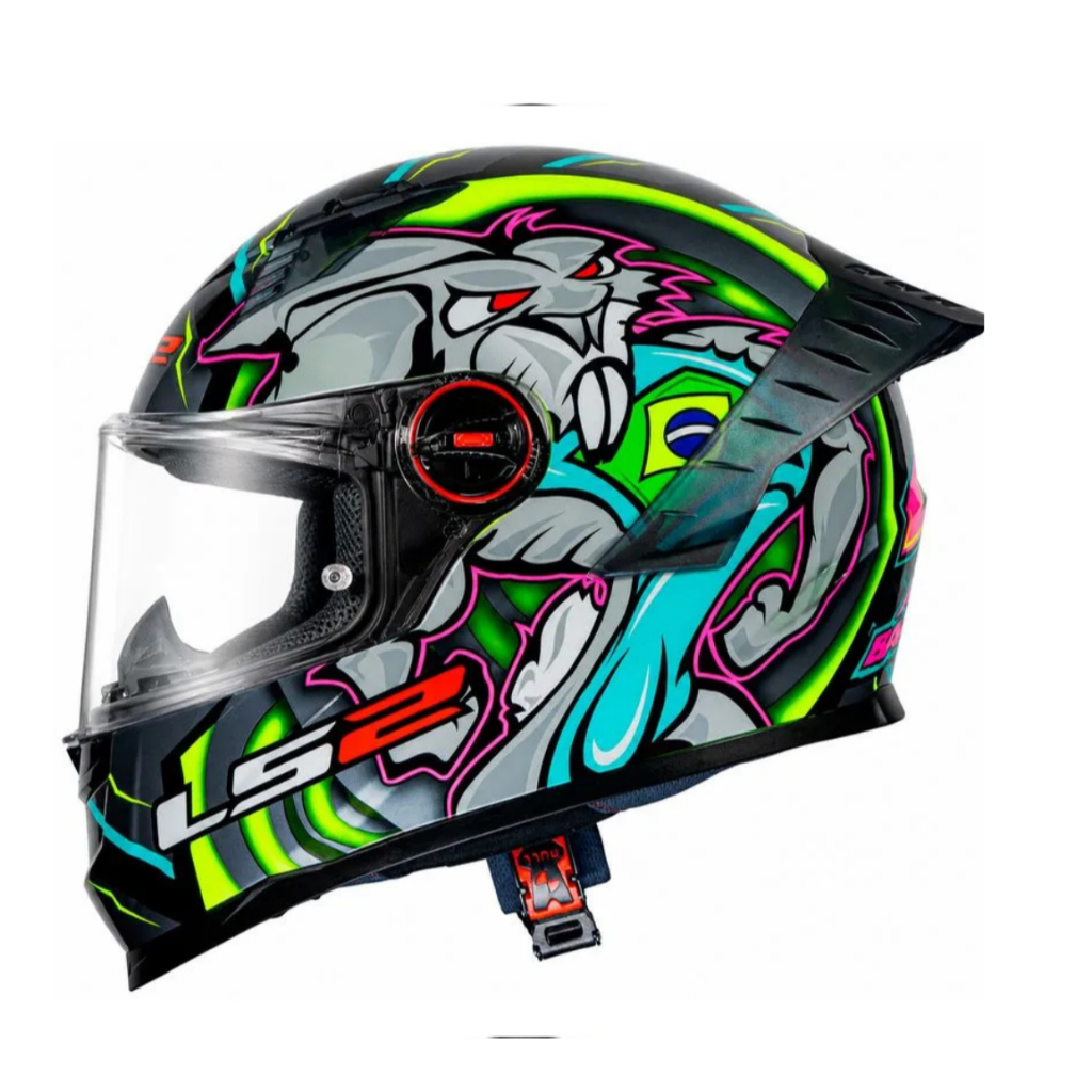 CAPACETE LS2 FF358 CLASSIC PRO ALEX BARROS TITANIUM