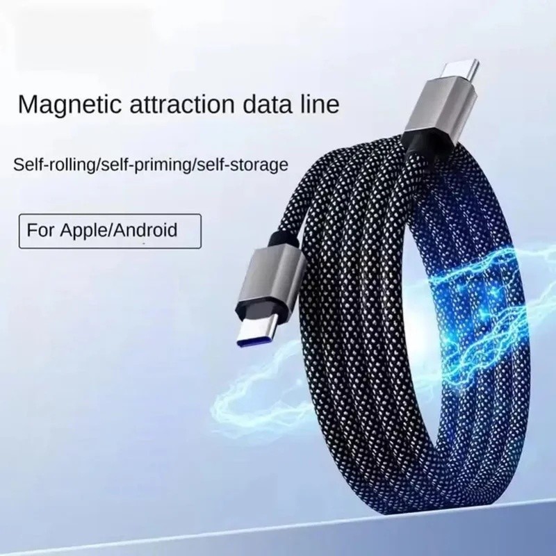 Cabo Magnético De 60 W USB C Para Type Carregador Rápido iPhone15 Xiaomi A TypeC Fio De Carregamento De Dados tablets Ma