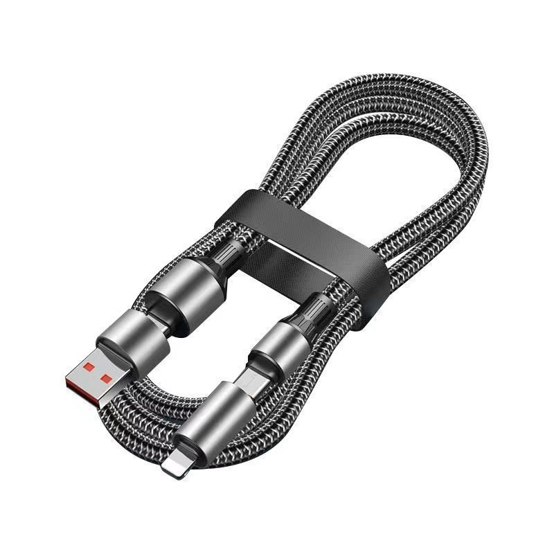 Cabo de carregamento de dados quatro em um adequado para iPhone15 Huawei Carregamento rápido inclui Interface Typy-c, US