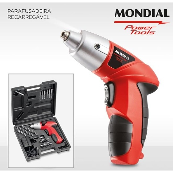 Parafusadeira Mondial a Bateria 4,8V 1,4