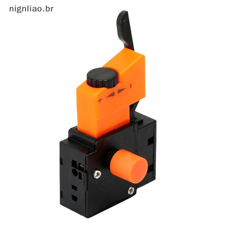 nignliao AC 12V/50A Controle De Velocidade Ajustável Furadeira Elétrica Interruptor Gatilho Lo On Power Mão Broca Interr