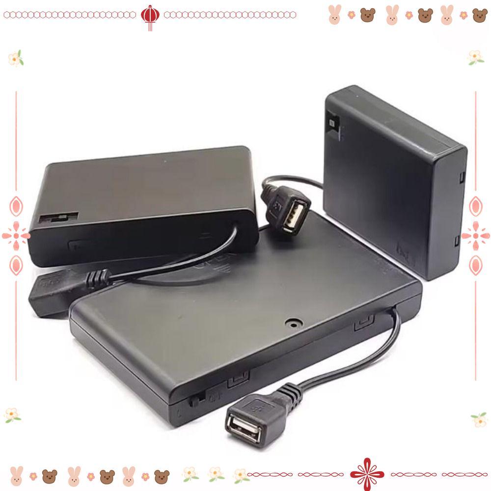 AA Box , Com Tampa Suporte USB Power Interruptor De Do