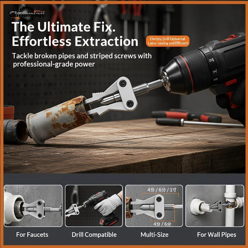 Chuaniaji Extrator Ferramenta De Rosca Quebrada Hex Shank Power Drillpatible Para PPR PVC Renovação BR