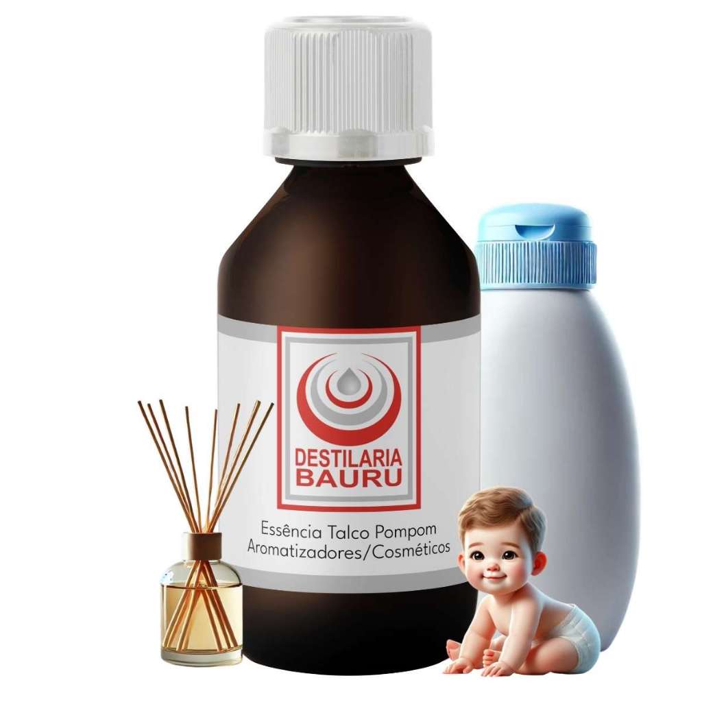 Essência Talco Pompoo 100ml Aromatizador Premium Cosmético Difusor