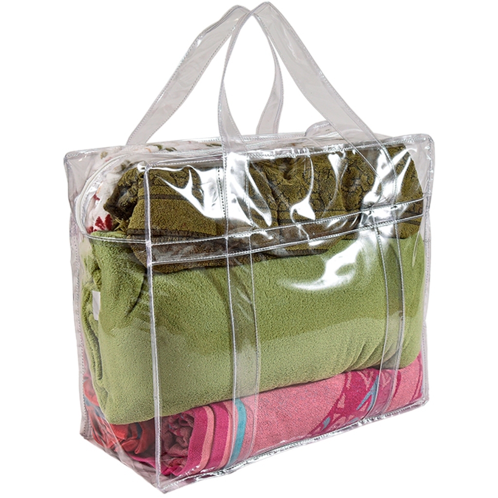 Sacola Transparente Bolsa Com Alça Para Visita Presídio Cadeia Reforçada Espaçosa Itens Visiveis